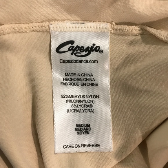 Capezio Beige Leotard W/ Clear Adjustable Straps - Picture 6 of 8